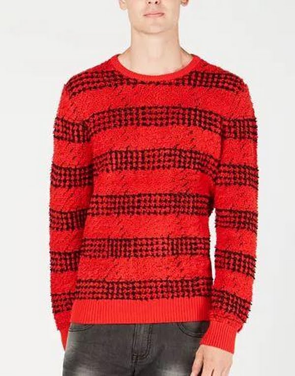 INC Mens Knit Striped Pullover Sweater, Size XL