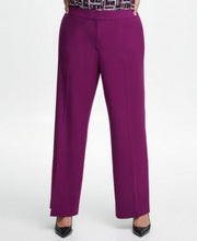 Calvin Klein Womens Highline Casual Wide Leg Pants  Purple  14W Regular