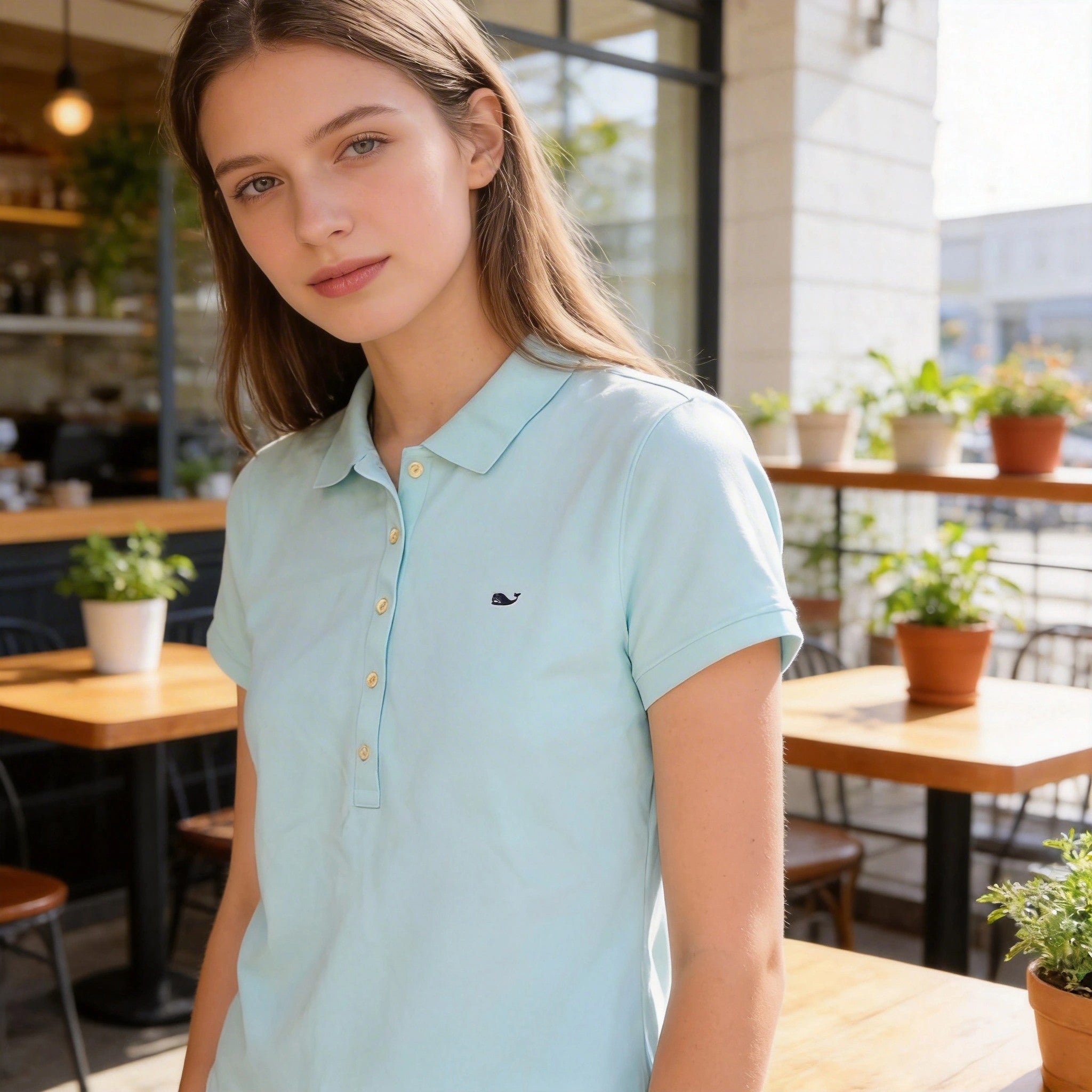 Vineyard Vines Womens Green Poloshirt , Size Small