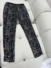 BCBGMAXAZRIA Michael White Black Trendy Print Pants Size Xs