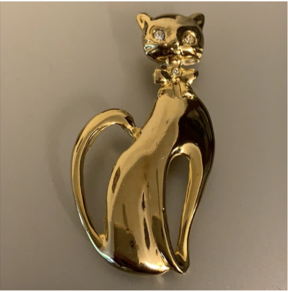 Vintage Cat Brooch