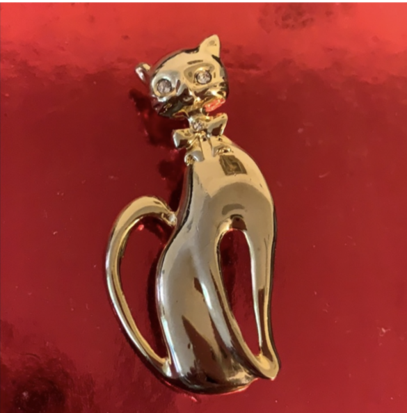 Vintage Cat Brooch