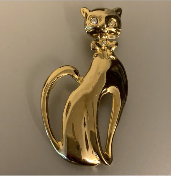 Vintage Cat Brooch