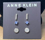 Anne Klein Gold-Tone 3-Pc. Set Pave Stud Earrings