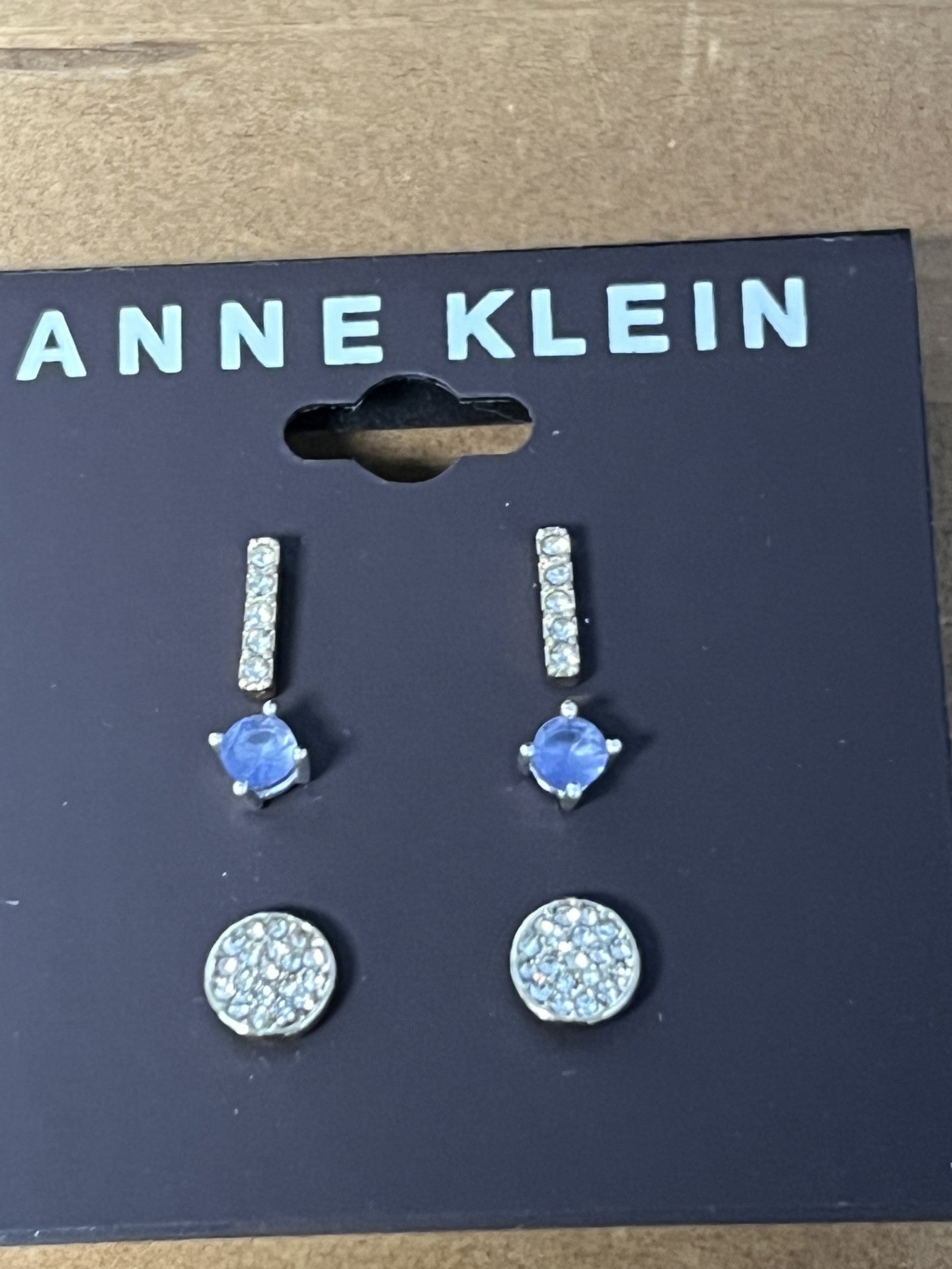 Anne Klein Gold-Tone 3-Pc. Set Pave Stud Earrings