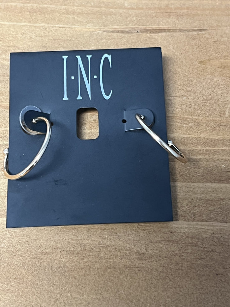 INC Two-Tone C-Hoop Earrings