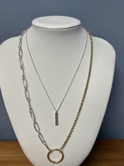 Lucky Brand Necklace Layered  Multi Tone