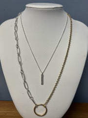 Lucky Brand Necklace Layered  Multi Tone