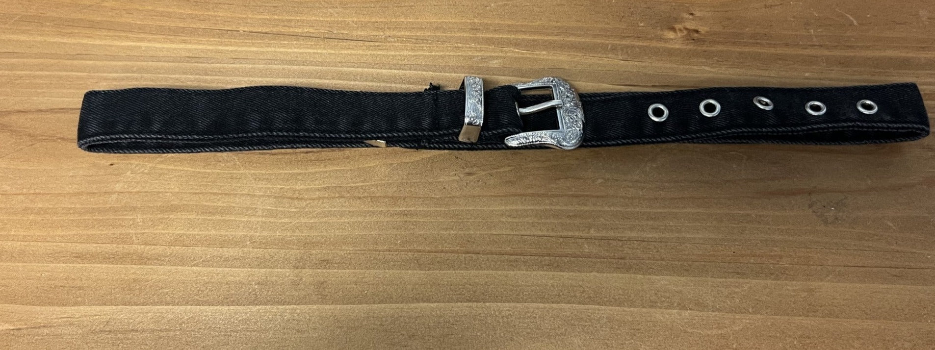 Western Buckle Jean Black Belt, 34in