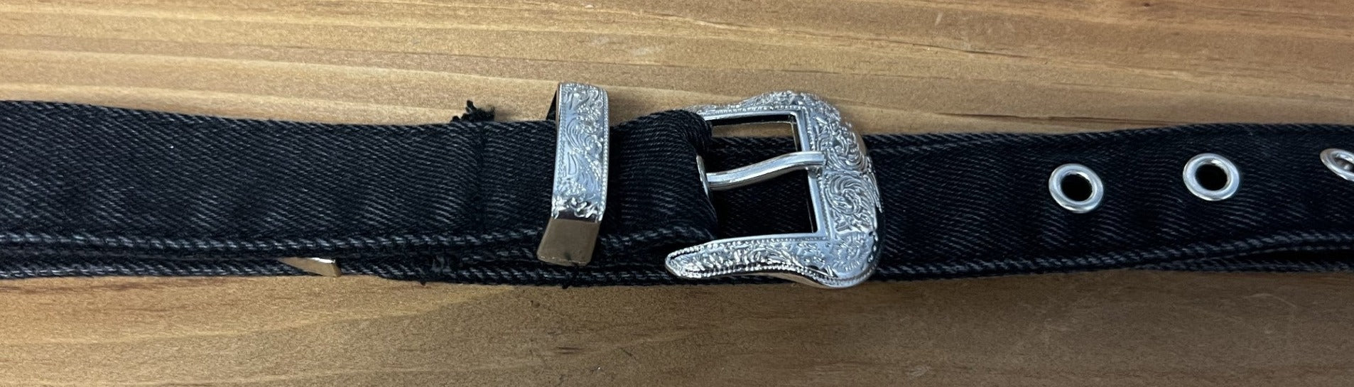 Western Buckle Jean Black Belt, 34in