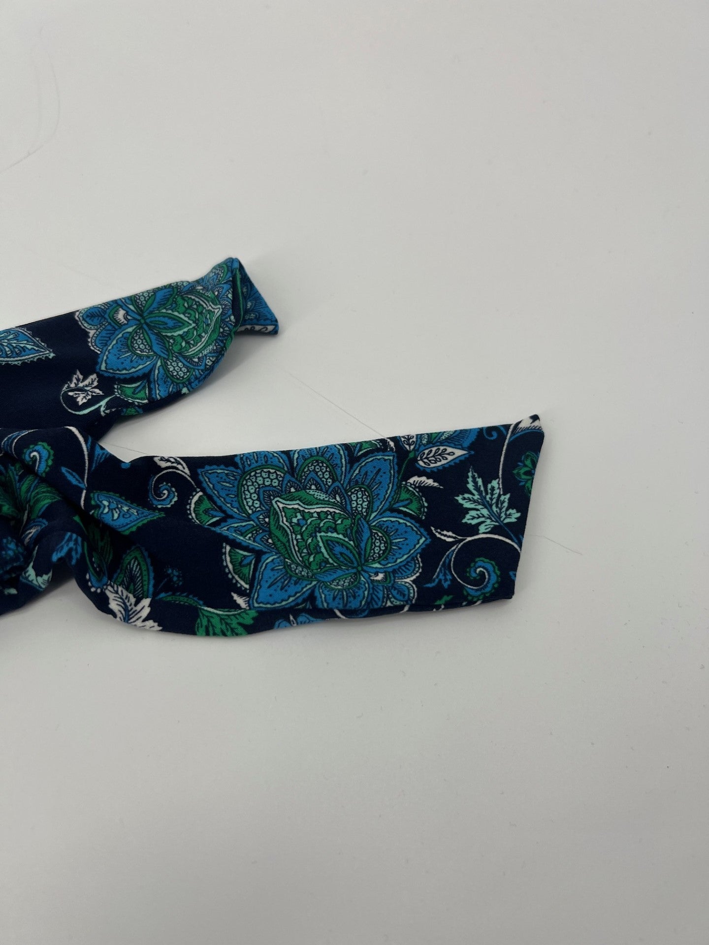 Blue Flower Boho Sash Belt, Size 74 X 8 Inches