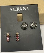 Alfani 2-PC. Set Stud and Drop Earrings: Silver-Tone