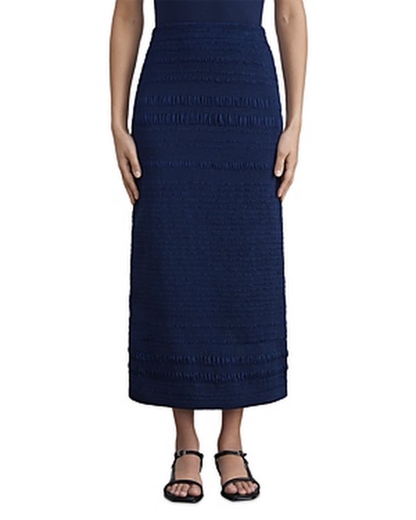 Lafayette 148 New York Smocked Long Skirt