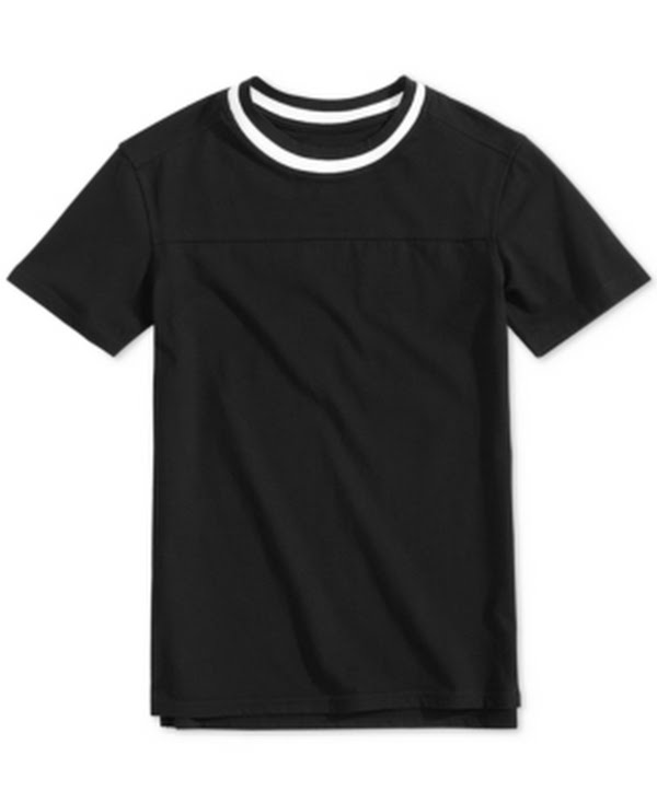 Jaywalker Big Boys Contrast Collar T-Shirt, Size Medium