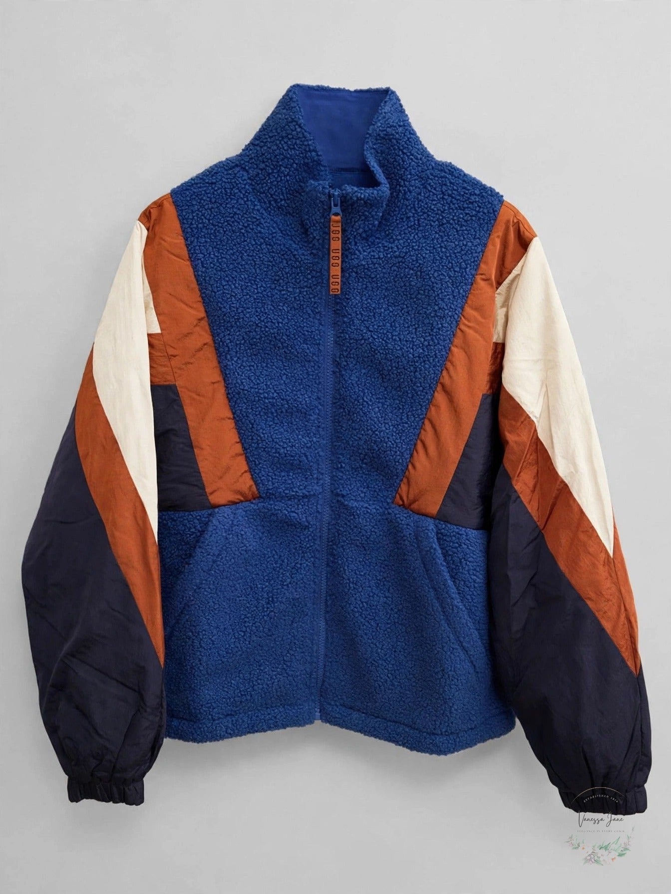 UGG Kieren UGGfluff/Nylon Jacket stock photo