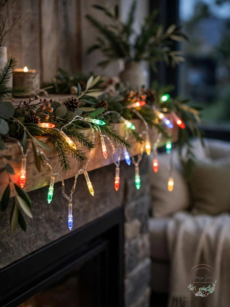 UltraLED Battery-Operated Multicolor Frosted Twinkle Light String