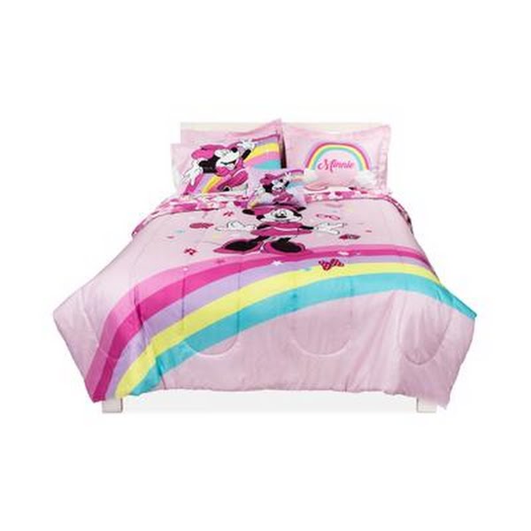 Disney Minnie Mouse Rainbow Stripe 8-Pc. Full Comforter Set - Multi