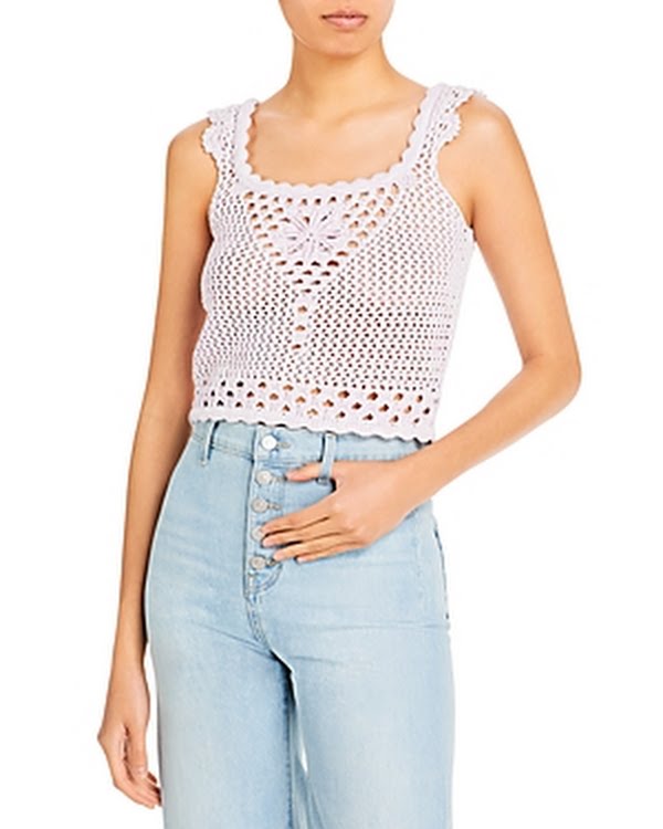 Aqua Crochet Crop Top