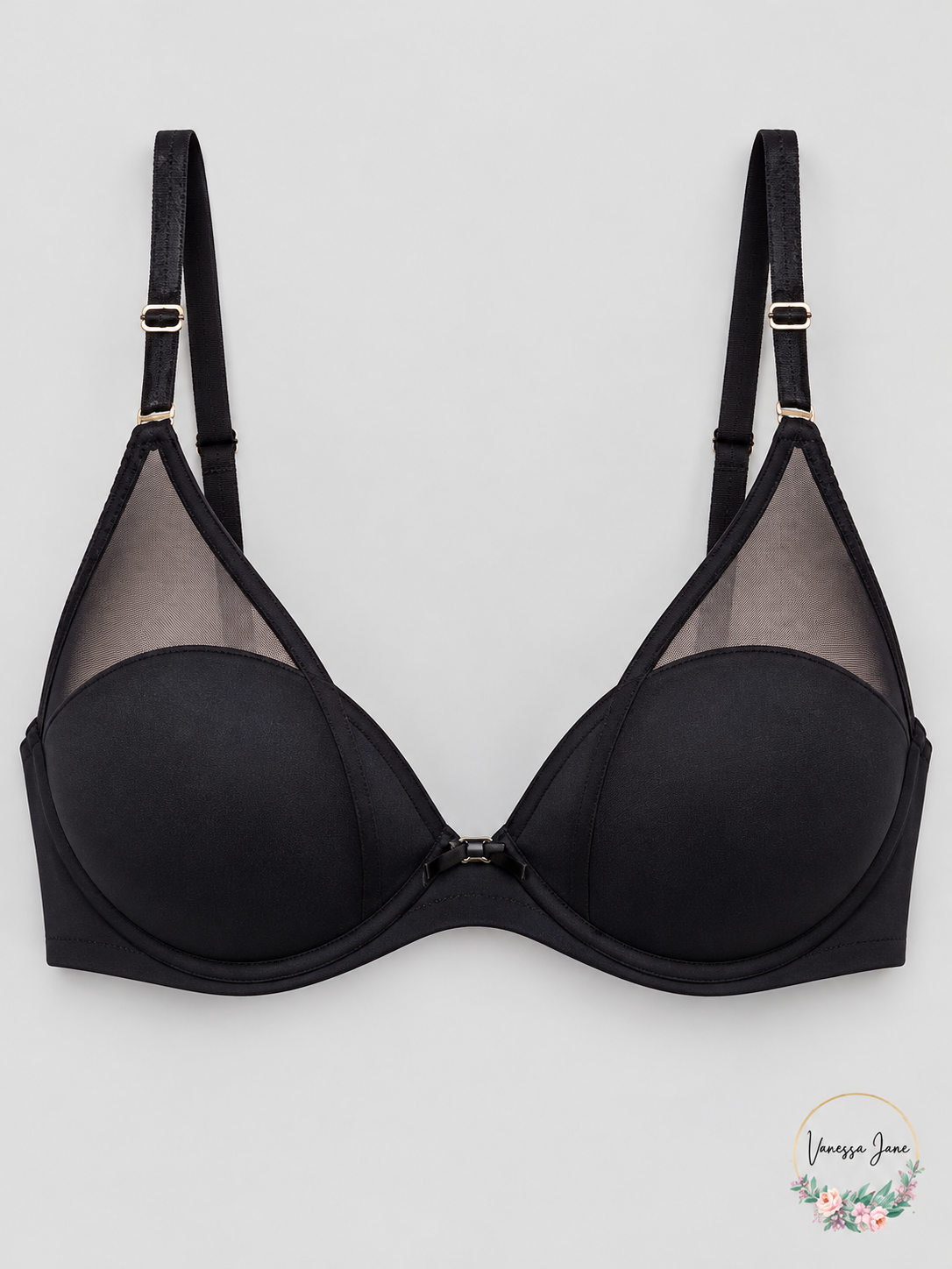 Vanessa Jane Skarlett Blue Bait Underwire T-Shirt Bra 34DDD black stock 20261019b