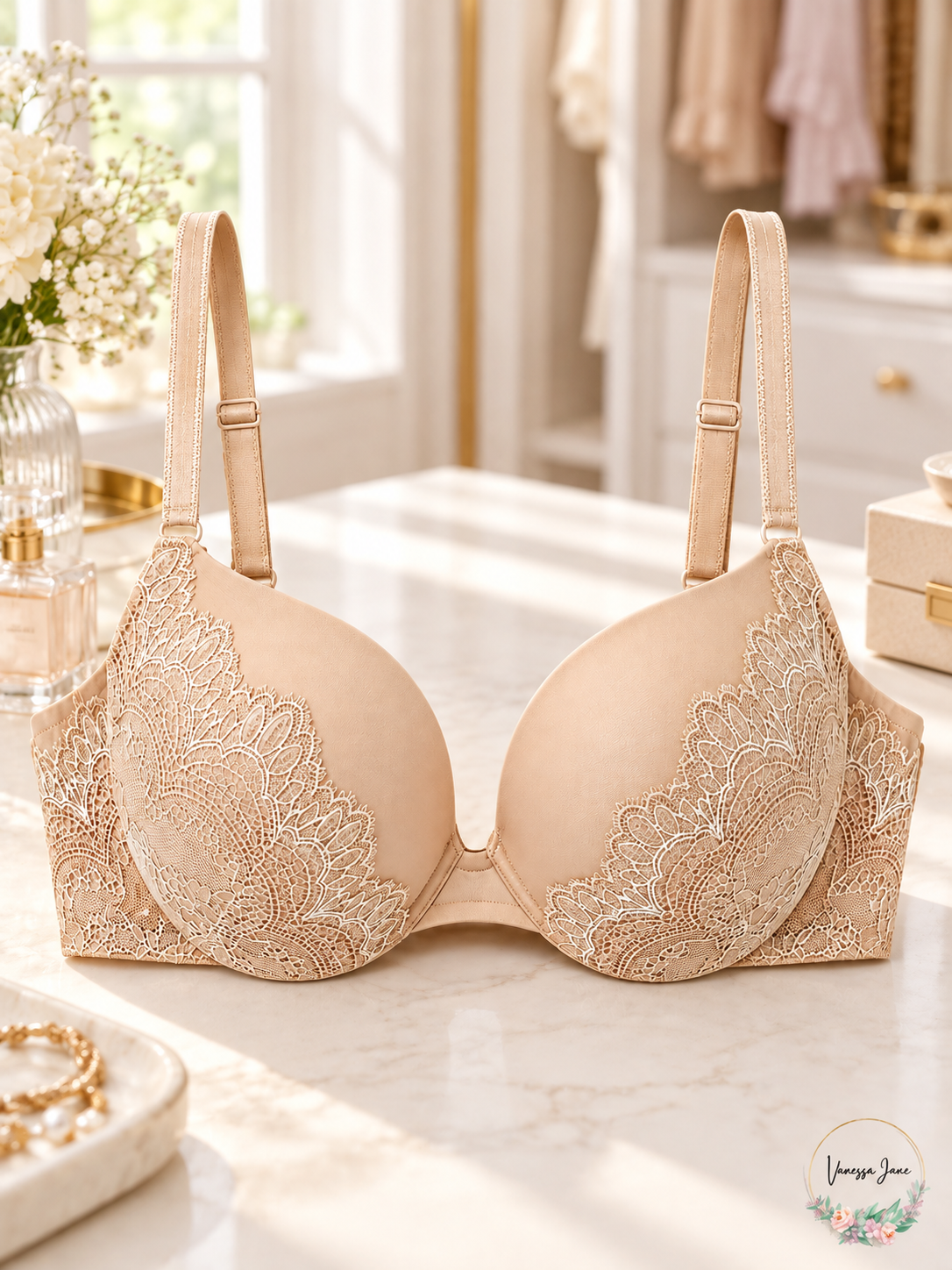 Vanessa Jane B.temptd Wink Worthy Push up Bra 958221 - Au Natural/Size 34A au-natural lifestyle 20261019b