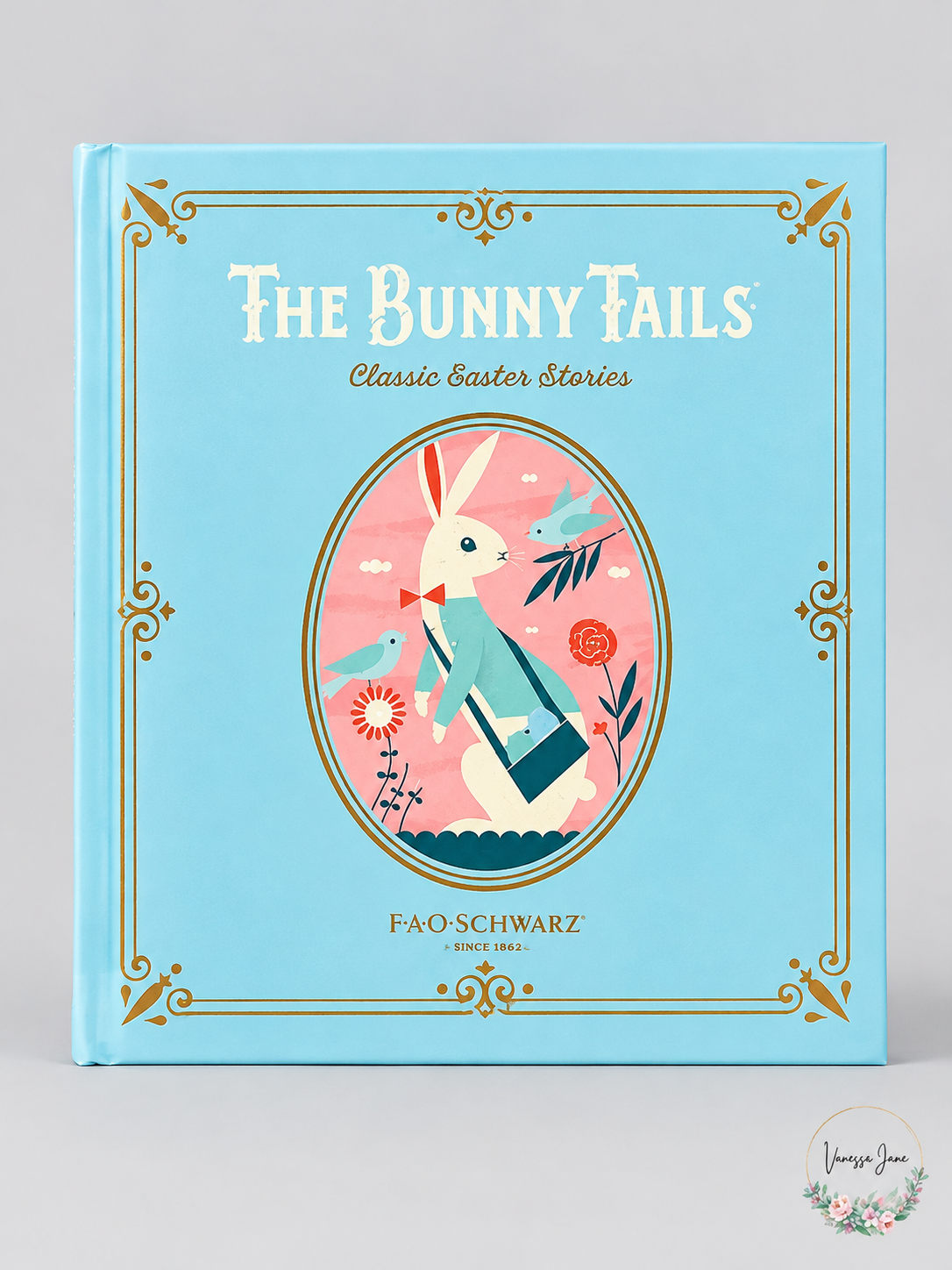 FAO Schwarz The Bunny Tails Classic Easter Stories Hardcover Gift Book — blue stock