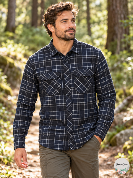 Fox Racing Men's Traildust 2.0 Plaid Flannel Shirt - Midnight — midnight lifestyle