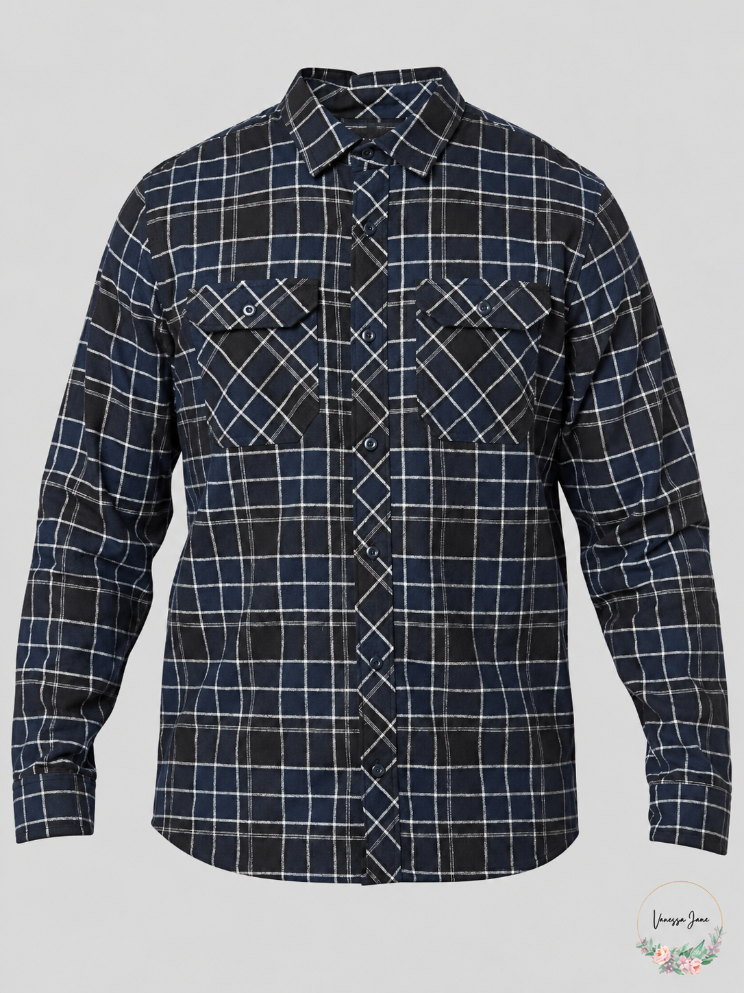 Fox Racing Men's Traildust 2.0 Plaid Flannel Shirt - Midnight — midnight stock