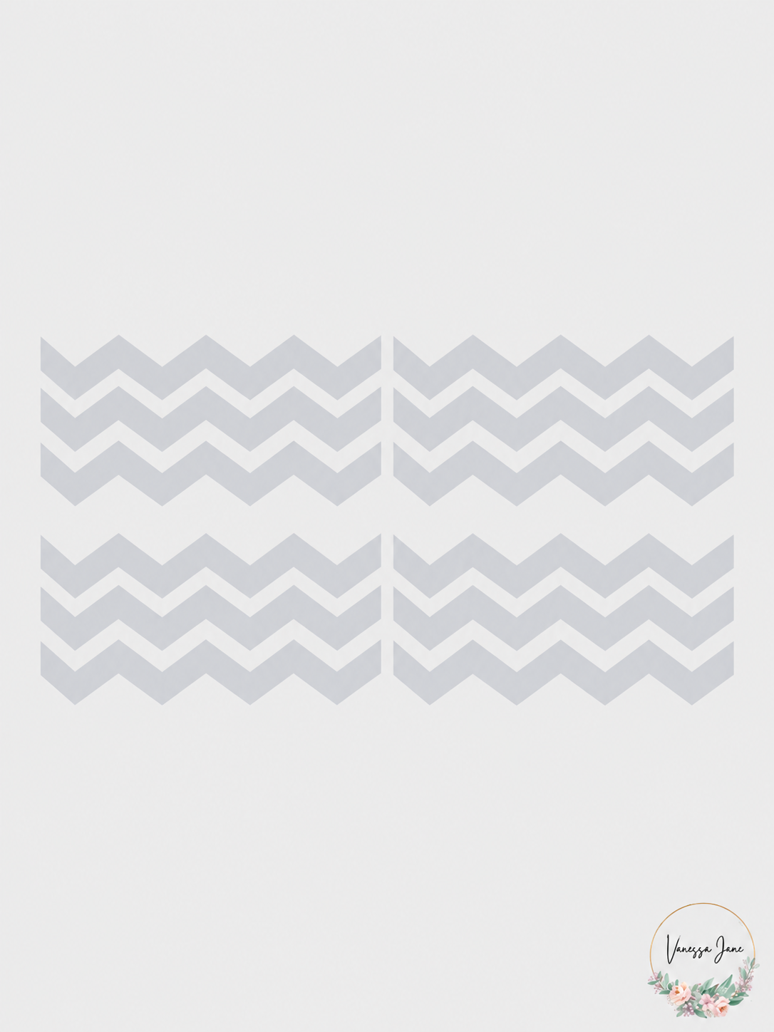Petit Nest Henri Gray Chevron Removable Vinyl Wall Decals — gray stock