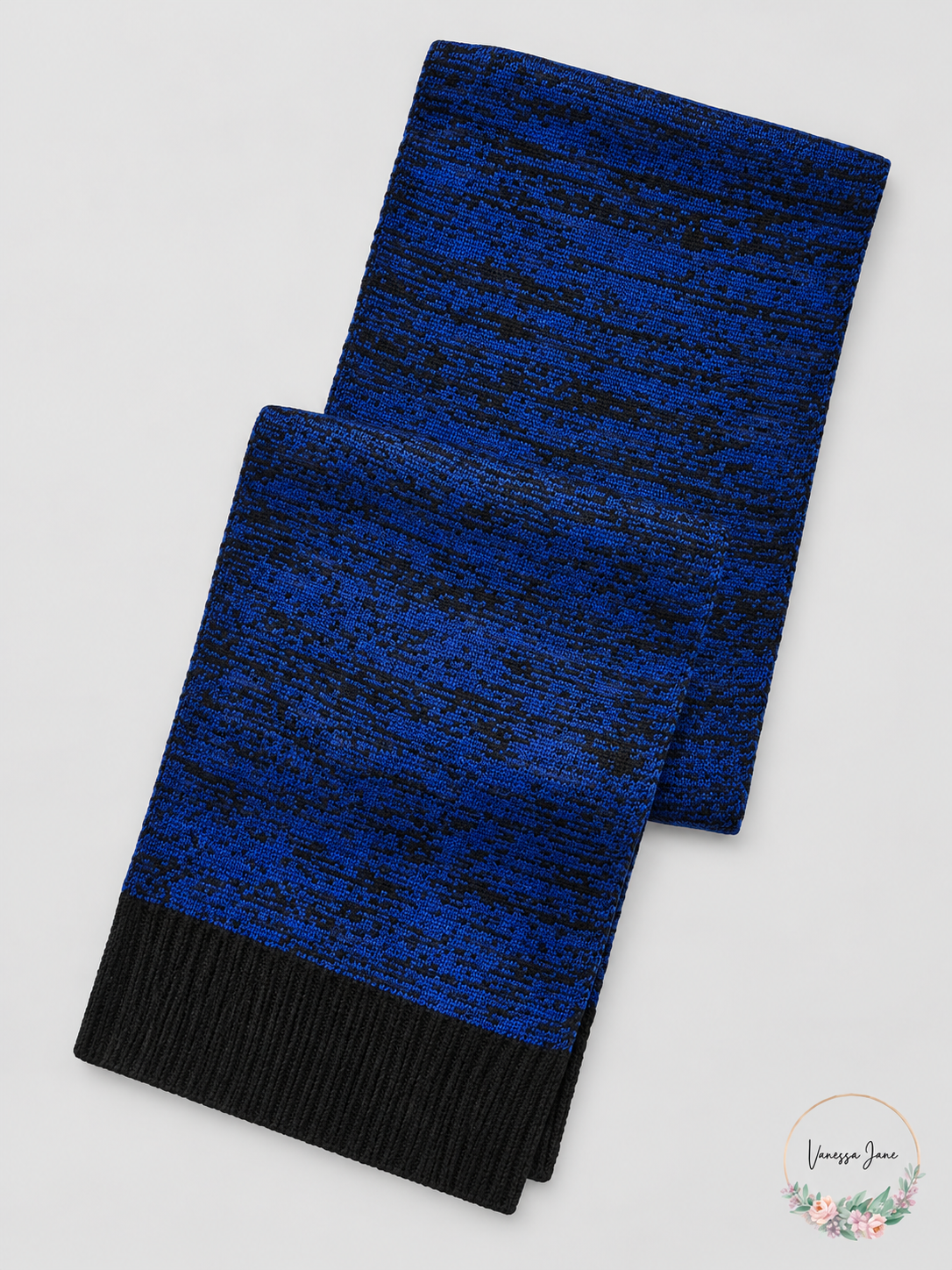 Alfani Men's Space-Dyed Knit Scarf - Bright Plum or Cobalt — cobalt stock