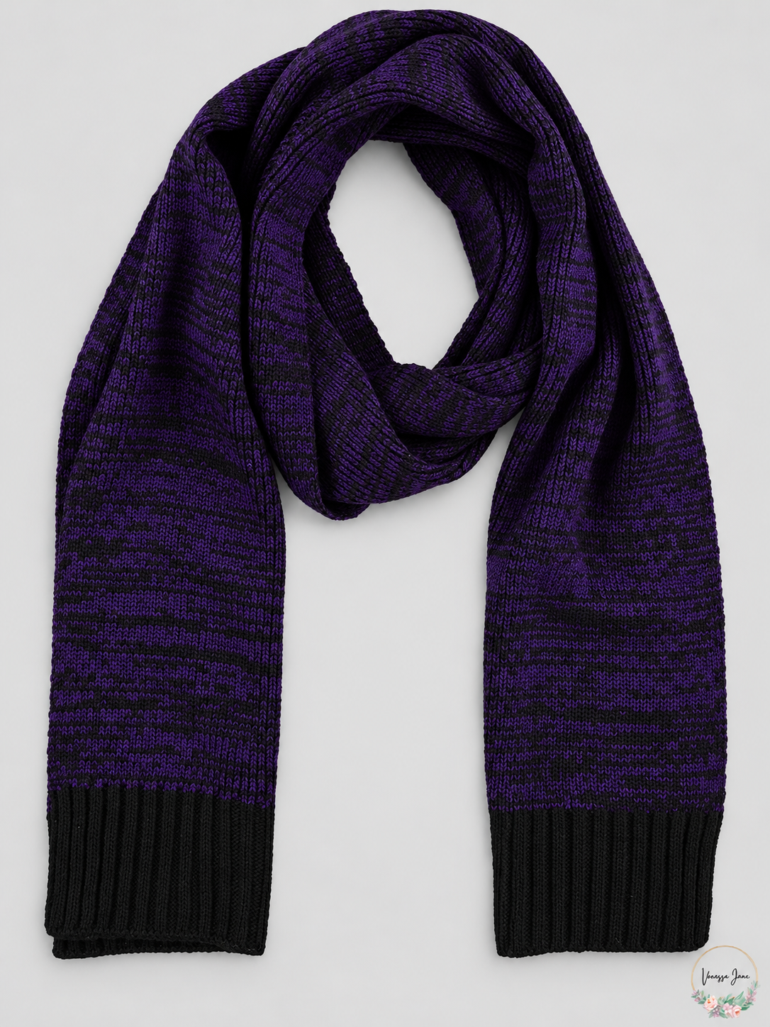 Alfani Men's Space-Dyed Knit Scarf - Bright Plum or Cobalt — plum stock