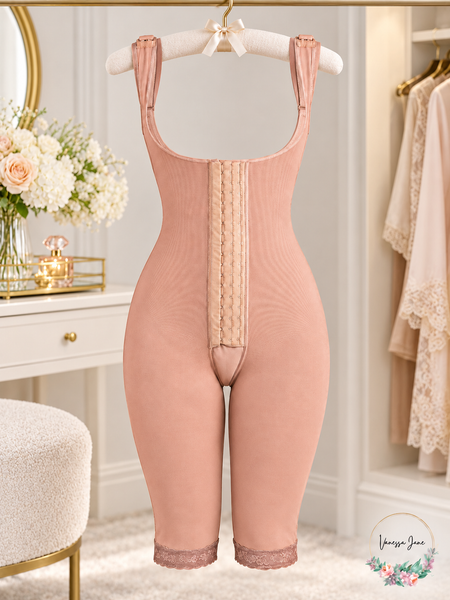 Lady Comfort 3010 Mocha Knee-Length Open-Bust Body Shaper XL — mocha lifestyle