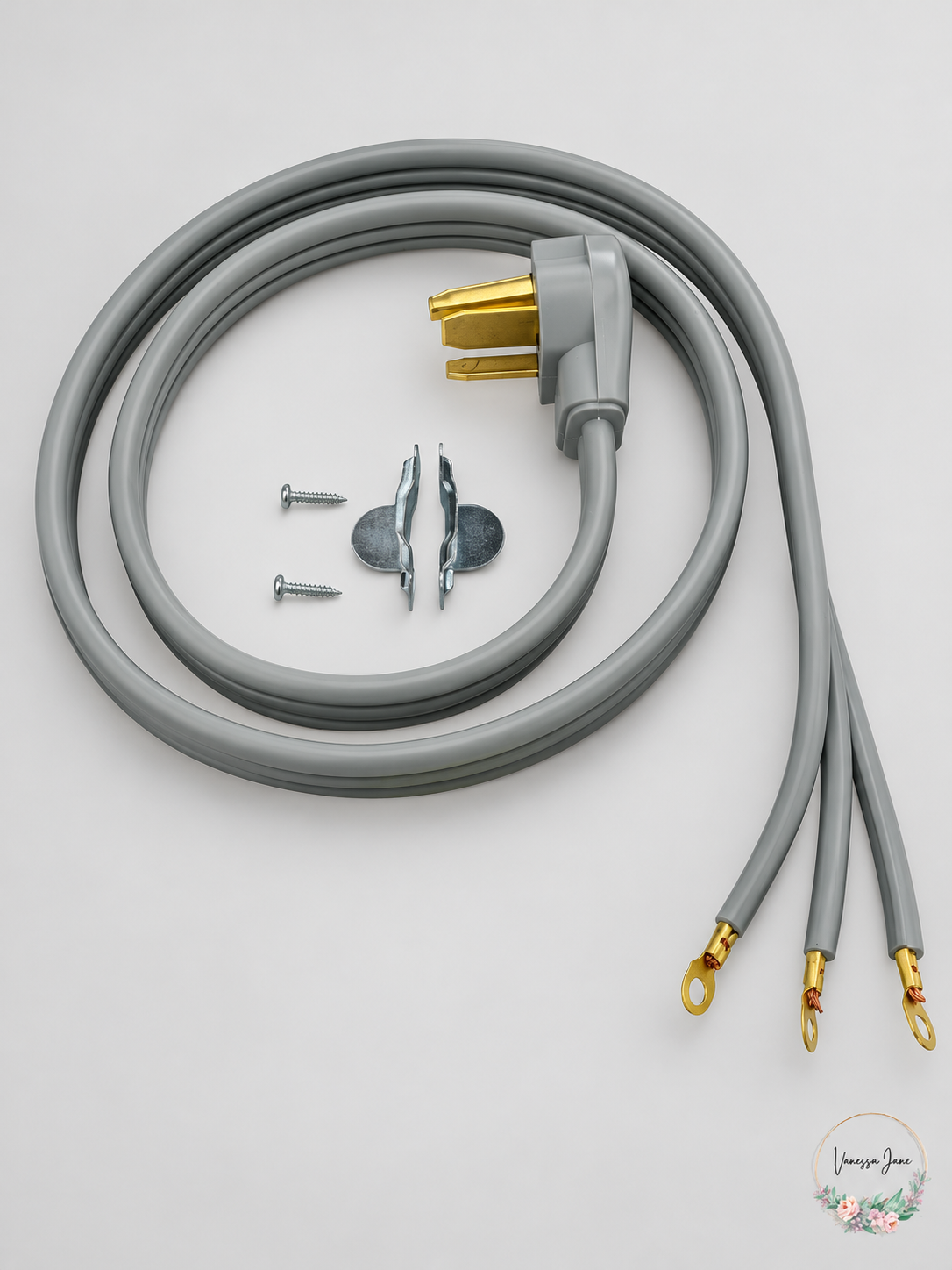 Prime RD100304 Gray 4-Foot 3-Wire Dryer Cord 30A 125/250V — gray stock