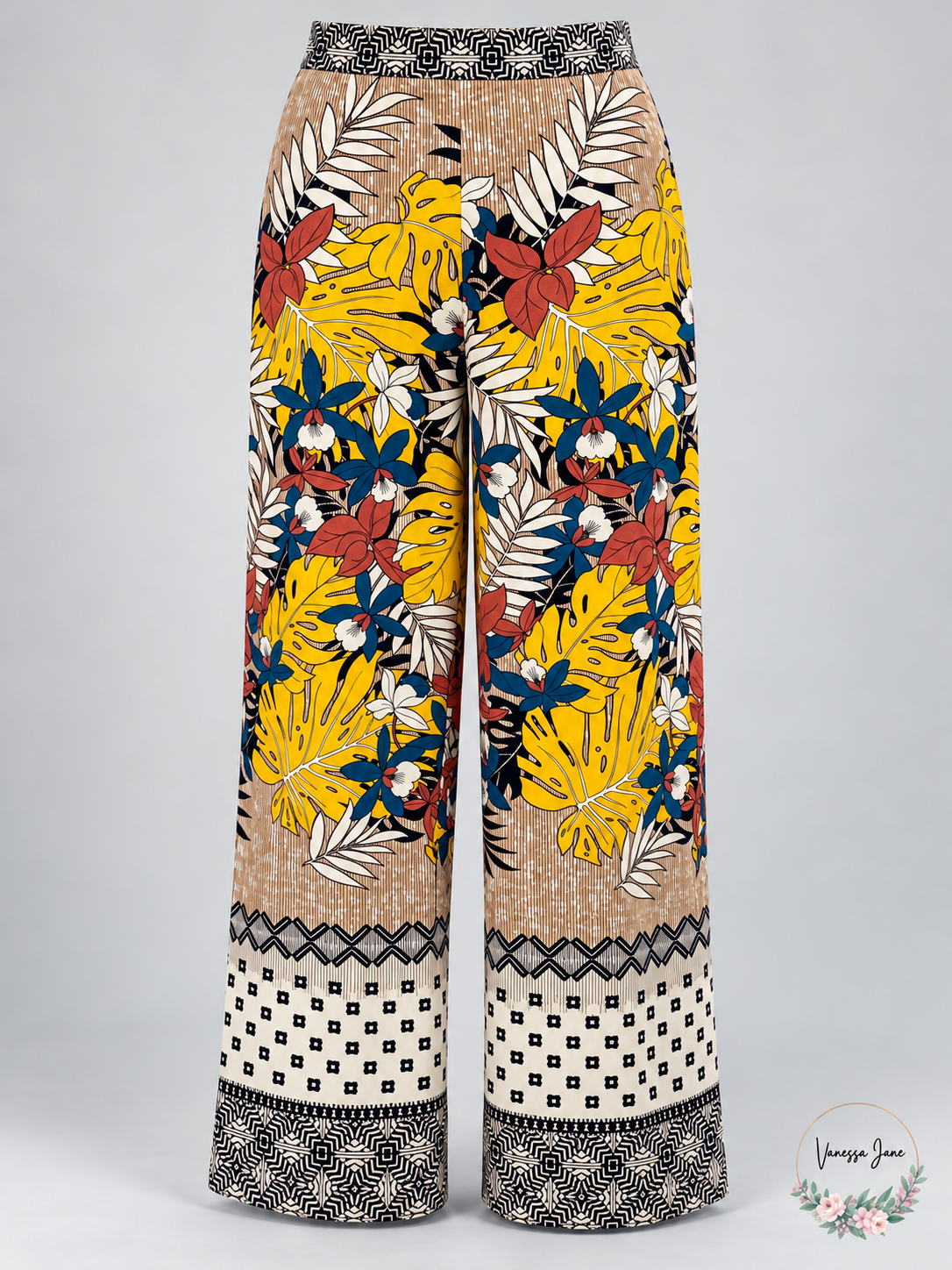 A Boutique Women's Floral Palazzo Pants Small Multicolor — stock photograph