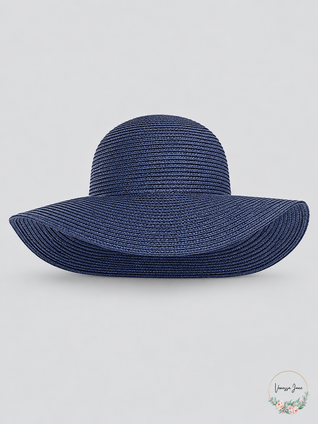 August Hat Company Navy Wide Brim Floppy Sun Hat One Size — stock