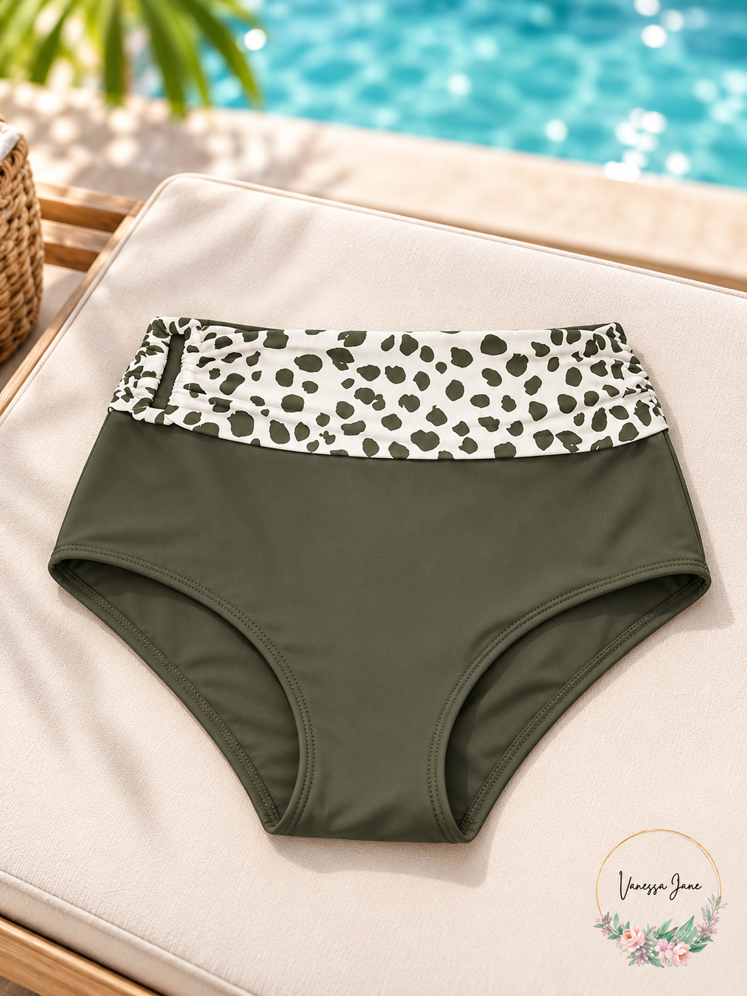 Raisins Curve Mombasa Bikini Bottom - Plus Size 20W Sage — lifestyle