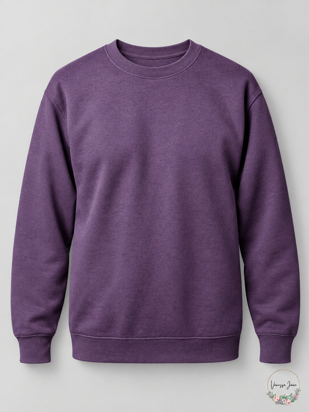 Lazer Men's Vintage Plum Burnout Fleece Crewneck Sweatshirt — plum stock