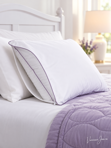Allied Home Lavender Infused Cotton Pillow Protector Standard 20 x 26 — white lifestyle