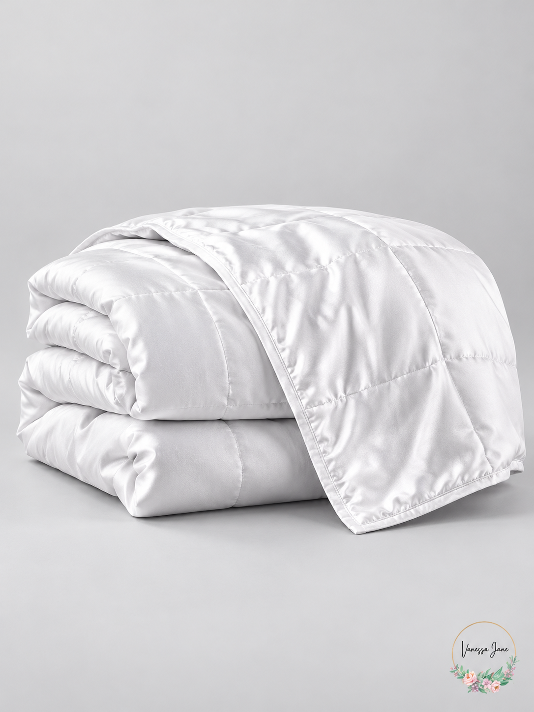 Martha Stewart Twin Silk Filled Light Warmth Comforter White 68 x 90 — white stock