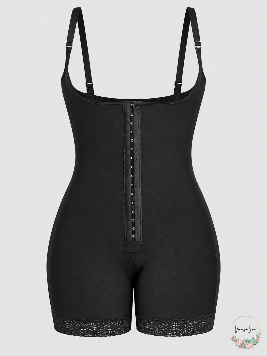 Leonisa Open-Bust Firm Compression Boyshort Bodysuit Shaper — black stock