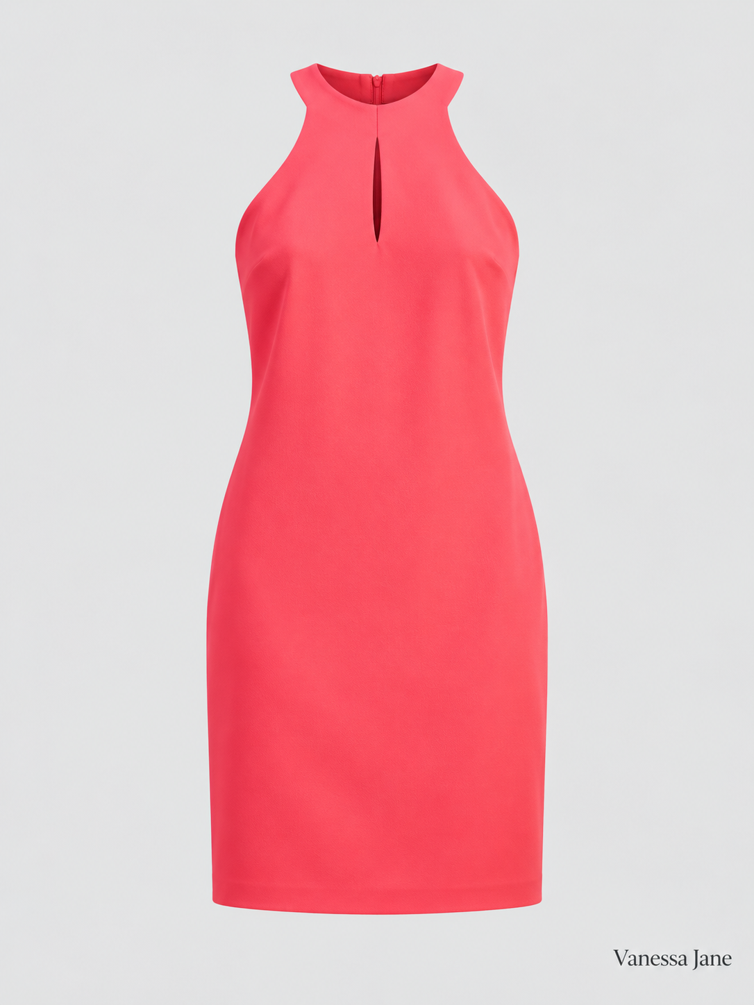 Trina Turk Honor Keyhole Halter Sheath Dress Punch Pink Sizes 2 & 8