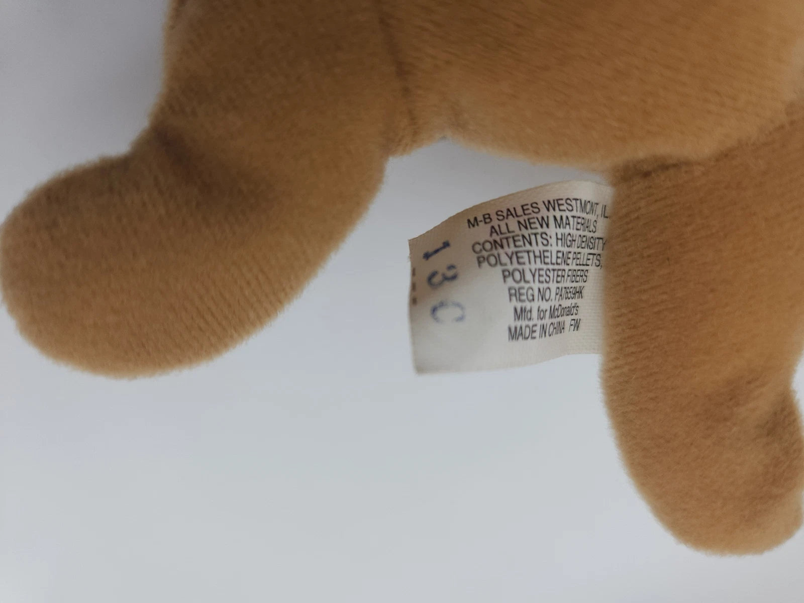 Ty Bones original tush-tag detail