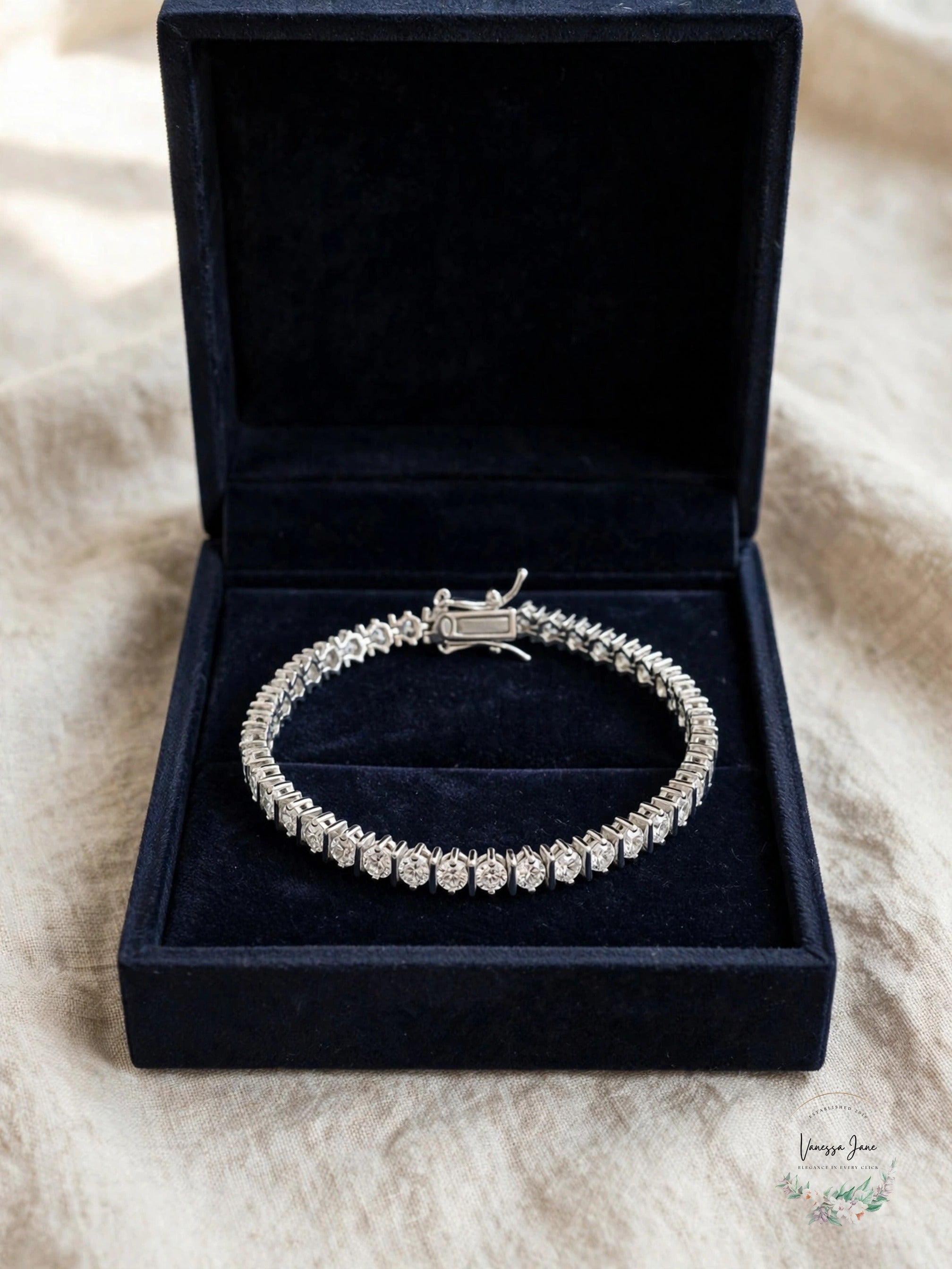 Giani Bernini Cubic Zirconia Tennis Bracelet, Sterling Silver, Boxed