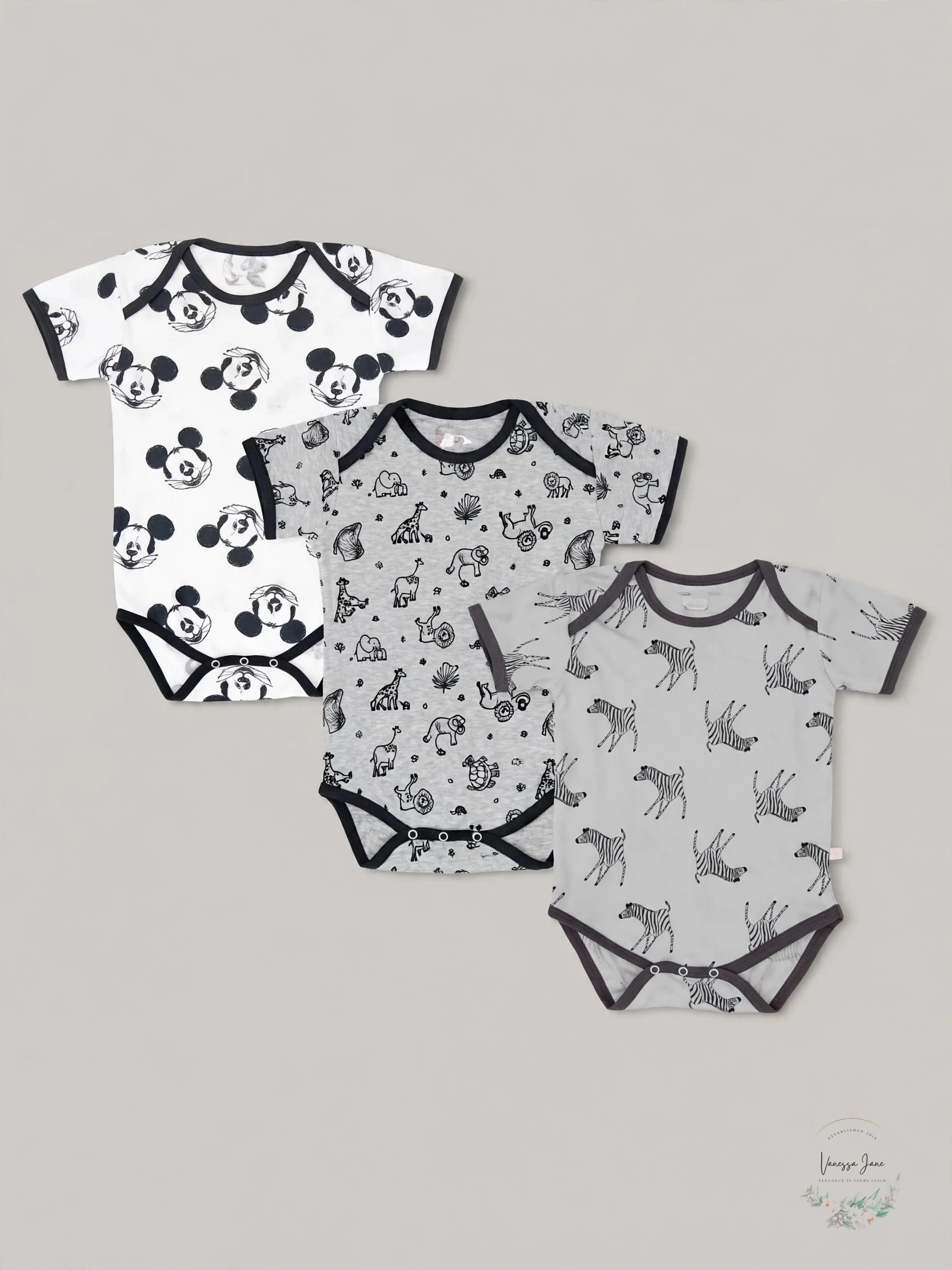 Sofie & Sam Organic Cotton 3 Pack Bodysuits, Size 12-18 Months — manual draft photo