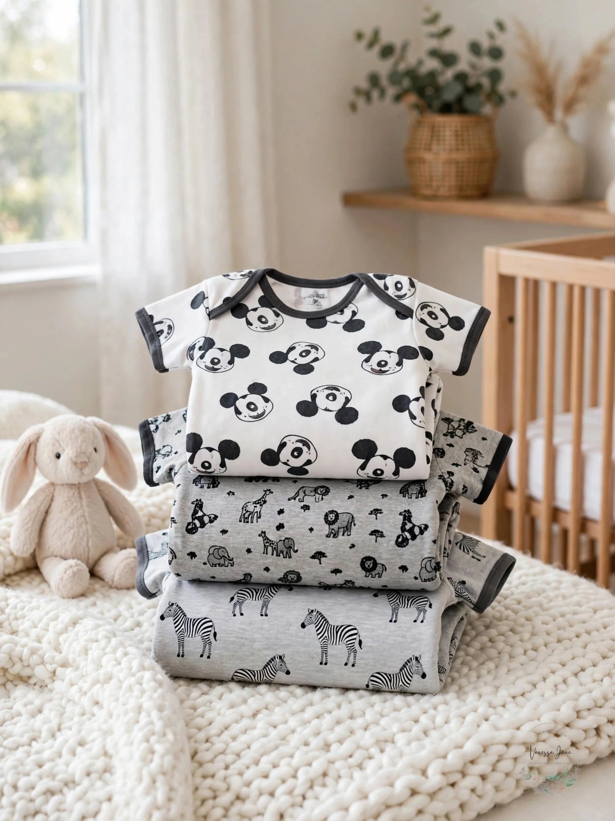 Sofie & Sam Organic Cotton 3 Pack Bodysuits, Size 12-18 Months — manual draft photo