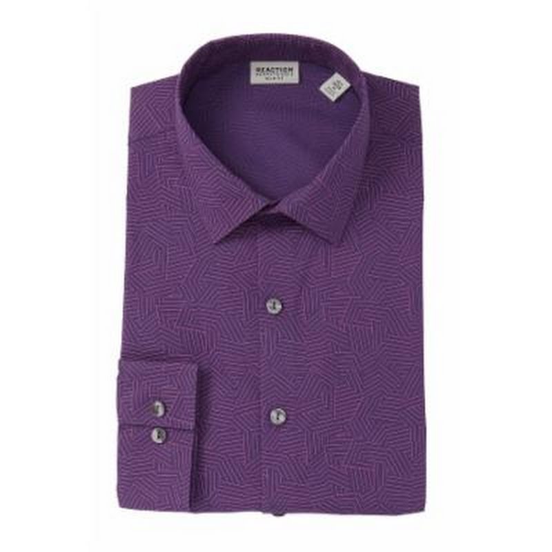 Kenneth Cole Reaction Mens Slim-Fit All Day Flex Dress Shirt, Size 14.5/32-33