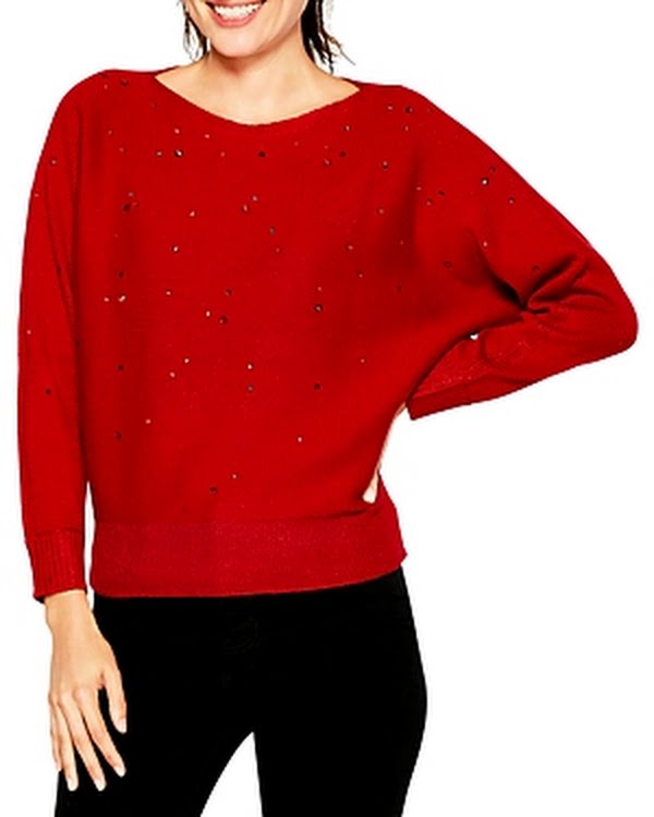 NIC+ZOE Falling Stars Embellished Sweater