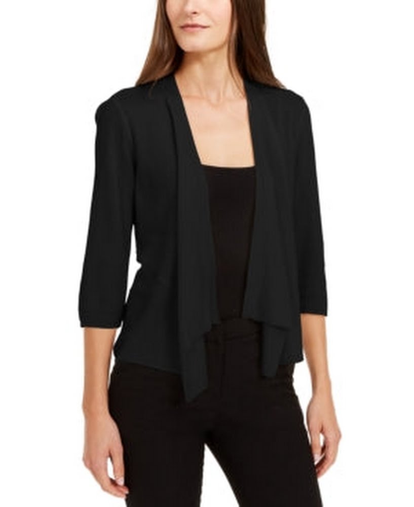 Alfani Draped Open-Front Cardigan