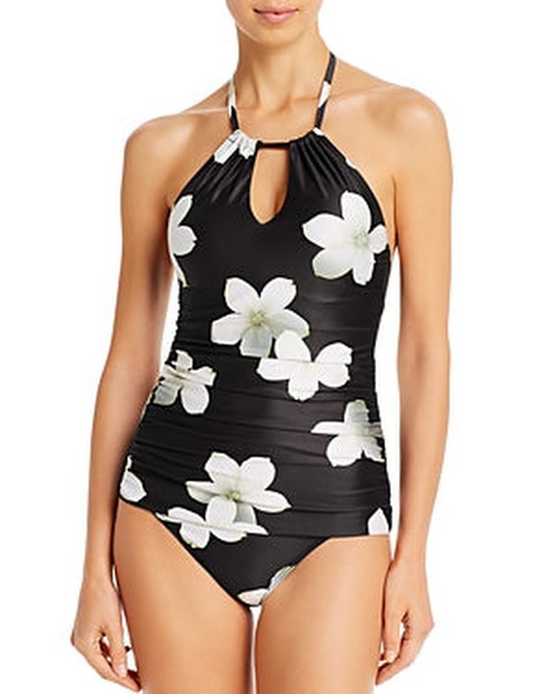 Lauren Ralph Lauren Villa Floral Halter Tankini Top, Size 16