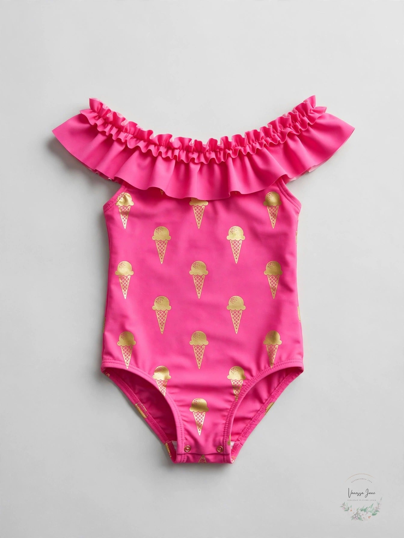 First Impressions Baby Girls Ice Cream-Print Swimsuit ,Chic Pink/24 Months
