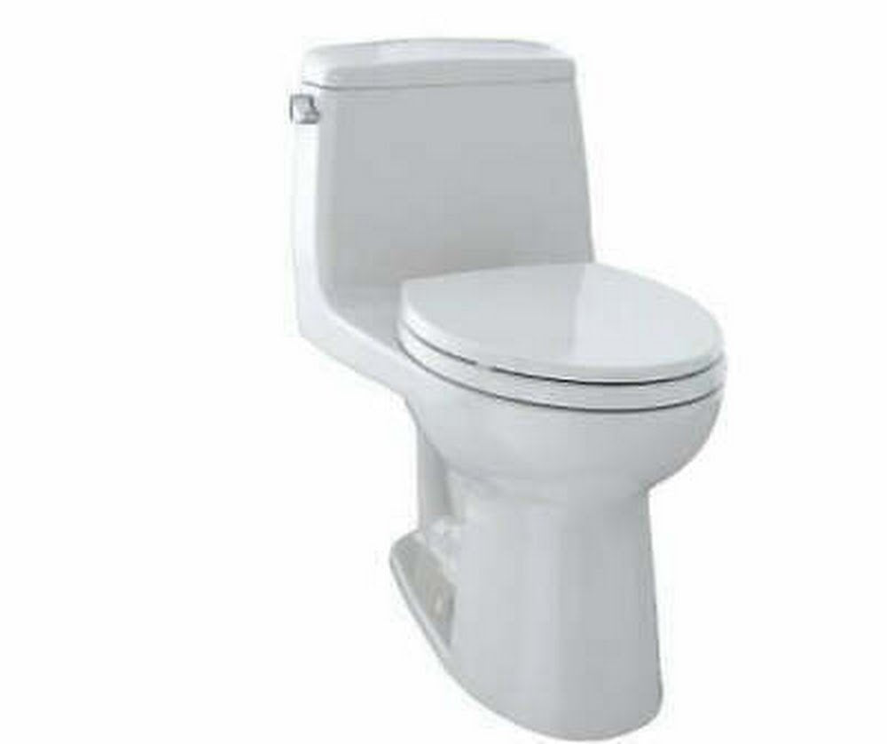 Toto Toilet, 1.28 Gpf, E-Max, Floor Mount, Elongated, Colonial White